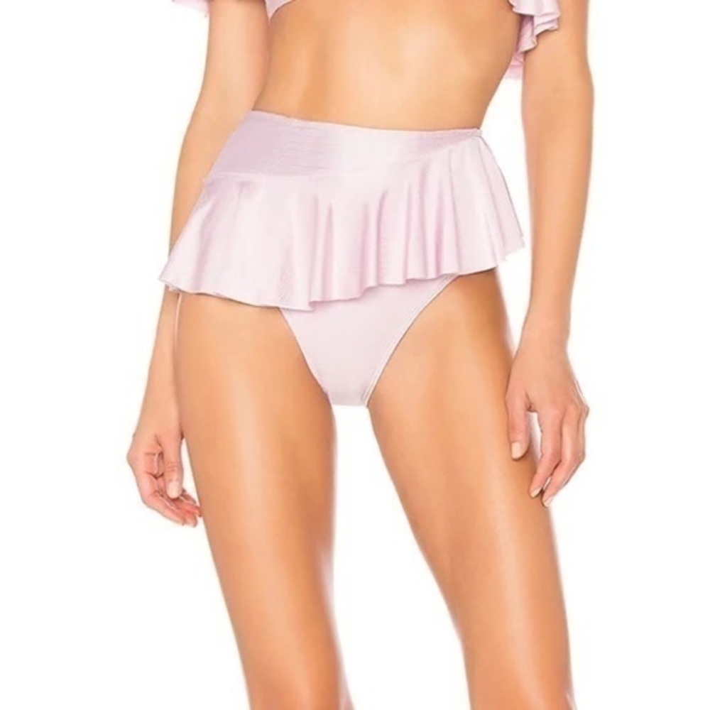 Tularosa purple ruffle swim bottoms
